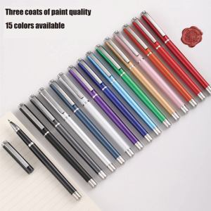 Bolígrafo Promocional de Oficina Negro Neutro con Logotipo Personalizado, Fácil de Usar, Regalo Empresarial, con Letras Grabadas, Material Metálico - Product Image 1