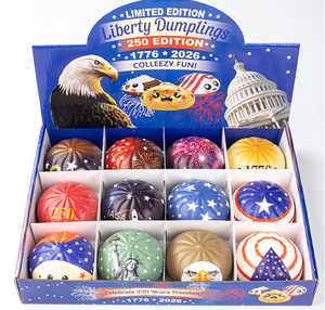 Juego de Caja de Regalo Antiestrés de Juguetes de Compresión de Material PU de Rebote Lento, Edición Aniversario EE. UU., con Diseño de Bollos al Vapor de Simulación Transfronteriza - Product Image 3