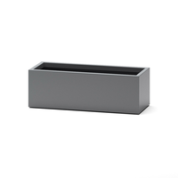 Jardinière en acier noir pour l'extérieur, résistante à la déformation, longue durée de vie, en métal, pour la plantation en jardin, antirouille