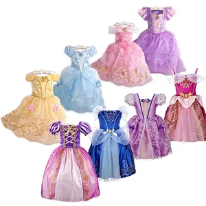 Costume di Rapunzel per bambina vestito da principessa per festa di Natale Cosplay bella addormentata Cind carnevale travestimento