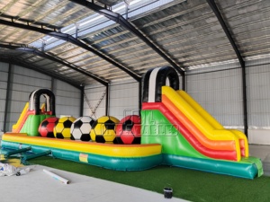 Pista <span class=keywords><strong>de</strong></span> Obstáculos Inflable Comercial con Bolas Gigantes, Juego Interactivo <span class=keywords><strong>de</strong></span> Desafío Wipeout para Alquiler en Eventos y Fiestas - Product Image 5