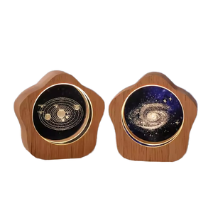 <span class=keywords><strong>Esfera</strong></span> de Cristal Pulido Ecológica Personalizada, Lámpara de Noche con Forma de Planeta, Estrella, Luna, Saturno, Sistema Solar, Bola de Cristal, Lámpara de Mesa, Regalo - Product Image 1