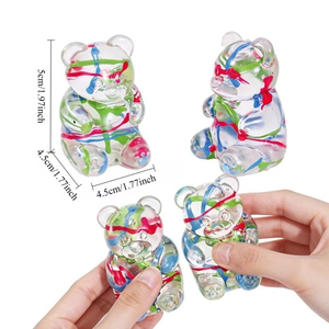 Hand Painted Bear Maltose Squishy Super Sticky Wet Soft Slow Rebound Squeeze Vent Stress Relief <b>Fidget</b> Toy for Office Desk - Product Image 5