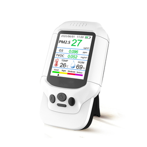 เครื่องตรวจวัดคุณภาพอากาศ PM2.5 แบบพกพาพร้อมจอแสดงผล LCD แบบชาร์จไฟได้ PM1.0,PM10,TVOC เซ็นเซอร์วัดอุณหภูมิและความชื้น - Product Image 1