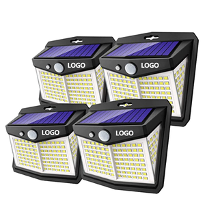 Chất lượng cao 100 LED năng lượng mặt trời Tường Vườn cảm biến chuyển động <span class=keywords><strong>IP67</strong></span> ngoài trời không thấm nước PC/nhôm DC cho cảnh quan ROHS chứng nhận giá rẻ - Product Image 2