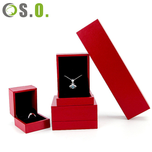 Boîte à bijoux en carton imitation cuir PU gris avec logo personnalisé pour collier, bracelet, boucles d'oreilles et bagues – Vente en gros - Product Image 6