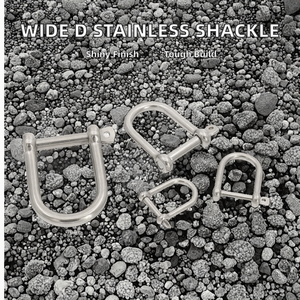 Grillete de Acero Inoxidable 316 Pulido Tipo Japonés de 40 mm de Ancho para Industria Pesada y Aparejos Marinos M5-M12 con Capacidad de Carga de 10 kN - Product Image 2