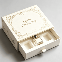Boîte cadeau de luxe personnalisée avec logo pour cosmétiques, soins de la peau et parfums, style tiroir coulissant en papier pour kit de soins de la peau