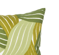 Housse de coussin vert nordique brodée de feuilles, taie d'oreiller décorative en coton, luxe léger, pour canapé et décoration intérieure