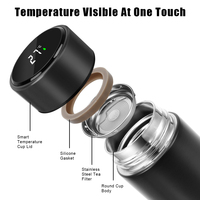 500ML Creative Smart LED Thermos Bouteille Affichage de la température Flacons sous vide Bouteille d'eau en acier inoxydable Thermos Cup