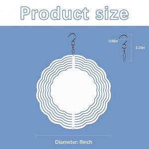 Molinetes de Viento para Sublimación de 8 Pulgadas, 20 Unidades, en Blanco, de Doble Cara, para Jardín, de Aluminio, para Sublimación - Product Image 2