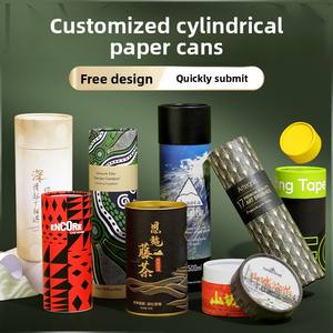 Tubo de papel cilíndrico personalizado, tubo de papel para incienso tibetano personalizado, tubo de papel kraft para té, tubo personalizado. - Product Image 1