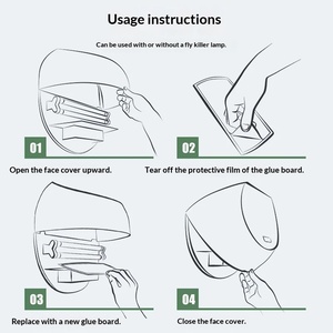 แผ่นกาวดักแมลงแบบ UV Fly Light หลายขนาด แผ่นกาวดักแมลงแบบเปลี่ยนได้ กาวเหนียวแน่น สำหรับการควบคุมศัตรูพืชเชิงพาณิชย์ - Product Image 5