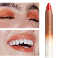 Crayon à lèvres pailleté 2 en 1 longue tenue HUASURV, hydratant, effet métallique, fard à paupières chatoyant, rouge à lèvres, vitamine E, 2,8 g