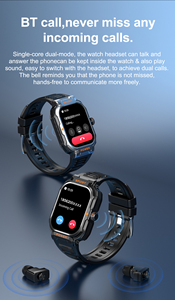 สมาร์ทวอทช์กีฬาคุณภาพสูง 2 in 1 รองรับ NFC หน้าจอ 2.01 นิ้ว วัดอัตราการเต้นของหัวใจ ฟิตเนส โทรผ่านบลูทูธ <span class=keywords><strong>T55</strong></span> นาฬิกาสมาร์ทวอทช์พร้อมหูฟัง - Product Image 5