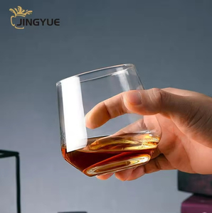 ウィスキーウイスキージュースカクテル用カスタムロゴ刻印無鉛クリスタル飲料グラス380mlクリアステムレスワイングラス - Product Image 2