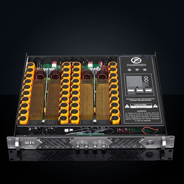 1U Class D Professional Power Amplifier 4CH 2000W X4 High Power Digital PA Amplifier for Stage DJ KTV Line Array Sound System