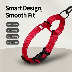Cross-border Direct <b>Dog</b> Collar Teddy Large Medium Small <b>Dog</b> Foundation Fur Fight Reflective Nylon Pet Neck Retractable - Product Image 6