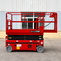 Mini-élévateur à ciseaux hydraulique entièrement électrique autopropulsé avec certification CE et batterie au plomb-acide
