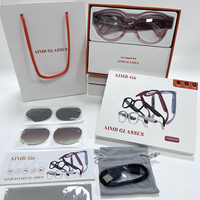 Lunettes intelligentes AIMB G6 AI avec traduction vidéo, assistant vocal, appels Bluetooth, caméra 8MP, enregistrement HD 1080P