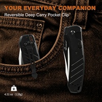 Couteau pliant tactique ZMRYDS Pocket DC53 avec manche en aluminium, outil de randonnée en plein air, couteau de survie et de chasse EDC
