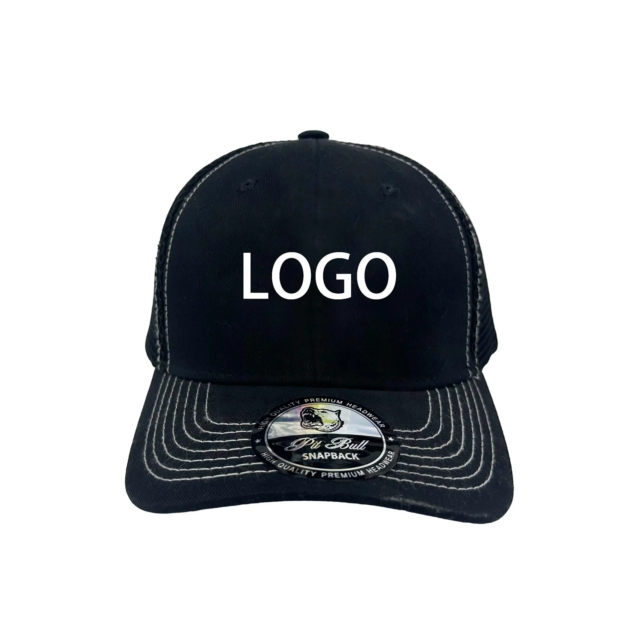 Qualità di prima qualità Custom 3d ricamo Logo del marchio di cotone 100% 6 pannelli a maglia a prova di sole estate abbigliamento quotidiano cappello da camionista per esterni