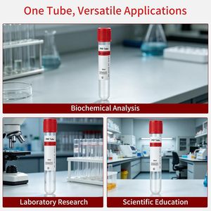 Tube de prélèvement sanguin sous vide jetable en PTFE pour animaux de compagnie, avec activateur de coagulation/gel et activateur de coagulation, glucose, héparine - Product Image 5