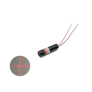 Hot Selling Compact Adjustable Focusing 635nm 10mw 3V 5V 12V 24V Industrial Grade Red Cross Laser Diode Module For Positioning