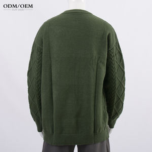 Suéter Personalizado con Logotipo OEM y ODM para Hombre, Suéter de Punto con Estampado en Relieve, Jersey de Punto de Manga Larga, Suéter de Punto Personalizado de Algodón para Hombre de Invierno - Product Image 5