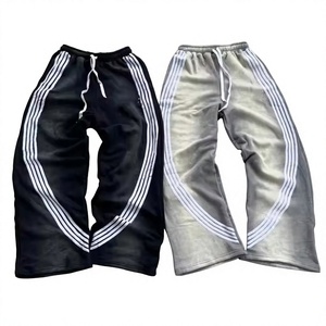 Custom Striped Jogger Sweatpants Wide Leg <b>Track</b> Pants Casual <b>Trousers</b> for Men and Women - Product Image 4
