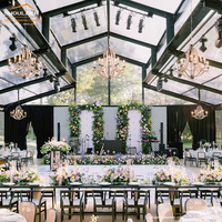 Tentes Chapiteaux de Luxe Transparentes avec Parois en Verre, Tentes de Mariage Personnalisées 10X30 pour Événements 100 300 500 Personnes, Grande Tente Extérieure en Aluminium