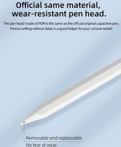 Venta al por mayor directa de fábrica de China: Nuevo lápiz óptico activo <span class=keywords><strong>con</strong></span> rechazo de palma para <span class=keywords><strong>Apple</strong></span> <span class=keywords><strong>Pencil</strong></span>, lápiz táctil para iPad de 9.7 pulgadas - Product Image 3