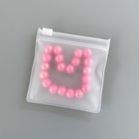 Sac à fermeture éclair pour bijoux en PE PVC biodégradable imprimé avec logo personnalisé, transparent, avec fermeture éclair, pour boucles d'oreilles, cosmétiques, personnalisable