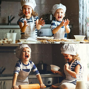 <span class=keywords><strong>Tablier</strong></span> de cuisine imperméable personnalisé en polyester pour enfants, idéal pour l'école, la peinture et la cuisine, avec logo - Product Image 4