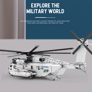 Militaire Super étalon échelle CH-53E hélicoptère avions modèle bricolage brique série créative bloc Puzzle jouets cadeaux (2192 pièces) - Product Image 3
