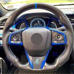 Volante Personalizado de Fibra de Carbono para <span class=keywords><strong>Honda</strong></span> <span class=keywords><strong>CRV</strong></span> HR-V Civic 11th <span class=keywords><strong>Type</strong></span> <span class=keywords><strong>R</strong></span> FL5 SI Acura Integra - Product Image 2