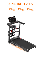 Tapis roulant motorisé de qualité commerciale pour la maison, écran LED, 3 niveaux d'inclinaison, pliable, équipement de fitness portable
