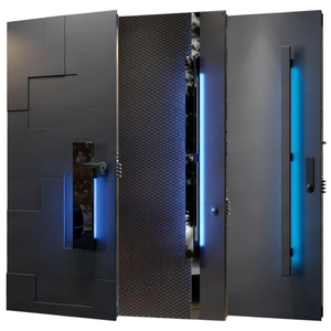 Puertas de Entrada Inteligentes de Lujo con Múltiples Cerraduras, de Aluminio Fundido, <span class=keywords><strong>Metal</strong></span>, Acero Inoxidable, Entrada Principal Única, Antirrobo, Puertas de Seguridad Exteriores - Product Image 2