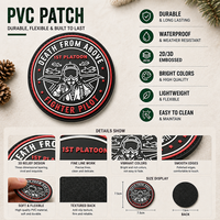 Écusson PVC personnalisé à coudre avec logo Fighter Pilot Death From Above, directement de l'usine pour les badges d'uniforme de service de l'Armée de l'Air, en gros