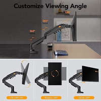 Support de bras de moniteur de ressort à gaz réglable direct d'usine support de moniteur de bureau facile pour moniteurs LCD 17-32 pouces nouveau produit