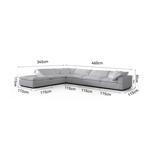 Trong Kho Thả Vận Chuyển Hiện Đại <span class=keywords><strong>Sofa</strong></span> Đồ Nội Thất Phòng Khách Bắc Âu Trắng Đám Mây Modular Cắt Ghế <span class=keywords><strong>Sofa</strong></span> Bộ - Product Image 6