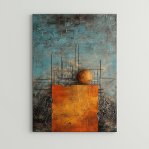Printed Canvas: Abstract Sphere & Lines, Modern Industrial Decor,<b>WRAPPED</b> CANVAS - Product Image 2