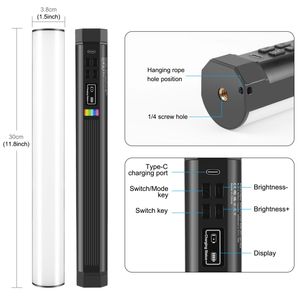 Nouvelle vente PULUZ 30cm Photo Handheld Full Color RGB Stick Light Magnetic LED Fill Light - Product Image 4