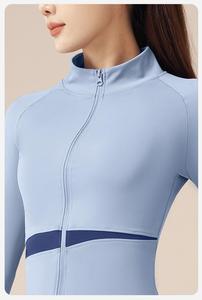 Conjunto de Falda de Yoga de Cintura Alta para Tallas Grandes, Chaqueta, Sujetador, Leggings Largos con Orificios para Pulgares, Diseño Impermeable en 8 Colores - Product Image 4
