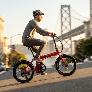 HOTTECH Bicicletta Elettrica Pieghevole Leggera e Compatta per Pendolarismo e Tempo Libero, Multifunzionale con Motore Posteriore da 36V - Product Image 1
