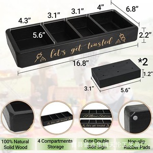 Cross-border wooden marshmallow cookie <b>storage</b> <b>box</b>, simple kitchen decoration <b>box</b>, outdoor <b>camping</b> and barbecue <b>storage</b> <b>box</b> - Product Image 4