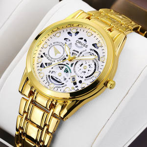 Reloj de Pulsera para Hombre <span class=keywords><strong>ORUSS</strong></span>, Color Dorado, Diseño Hueco, Cuarzo, Calendario, Estilo Ejecutivo - Product Image 3