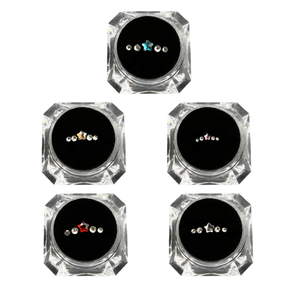 NEWLLEXX Lot de 5 pièces/boîte de pierres dentaires mélangées, étoiles de 4 mm, cristaux de 2 mm/2,5 mm, kit de décoration dentaire, strass pour usage DIY - Product Image 1