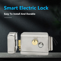 Serrure de Porte Extérieure Intelligente et Étanche, Grade 1 ANSI, en Acier Inoxydable Nickelé, Double Cylindre Électrique 12V/24V