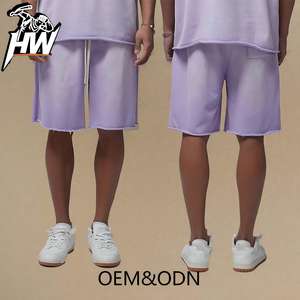 <span class=keywords><strong>Pantalones</strong></span> <span class=keywords><strong>Cortos</strong></span> de <span class=keywords><strong>Hombre</strong></span> de Mezcla de Algodón Sueltos con Cordón, Estilo Vintage, Lavado Ligeramente Lijado, 360g, Nueva Colección Primavera Verano 2025 - Product Image 3